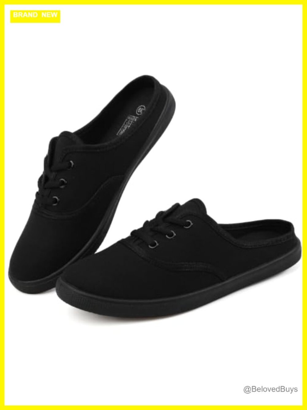 Women Canvas Mules Slip On Sneakers Walking Loafers Backless Shoes